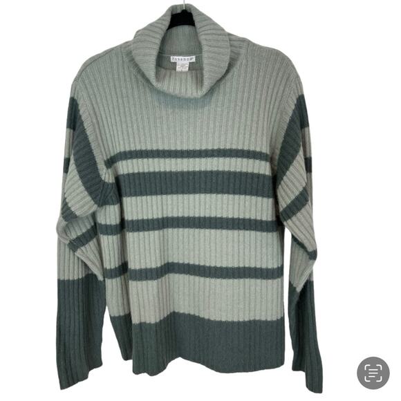 Rosanna Sweaters - Rosanna  lambswool angora blend turtleneck soft striped sweater vintage